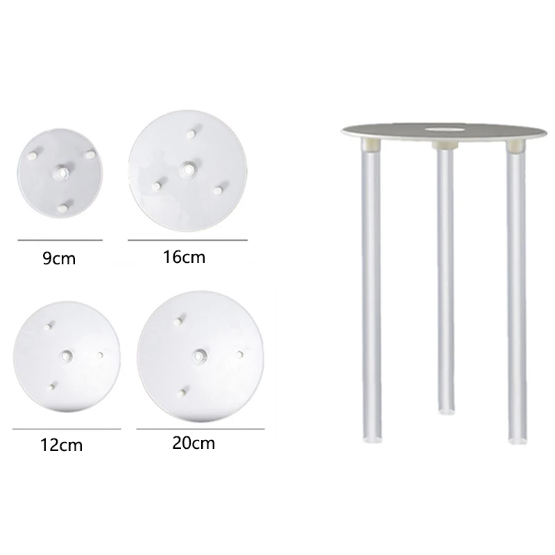 Cake layer support frame, reusable 9/12/16/20/26 cm cake board and cake pin rod for layered cake structure and stacking