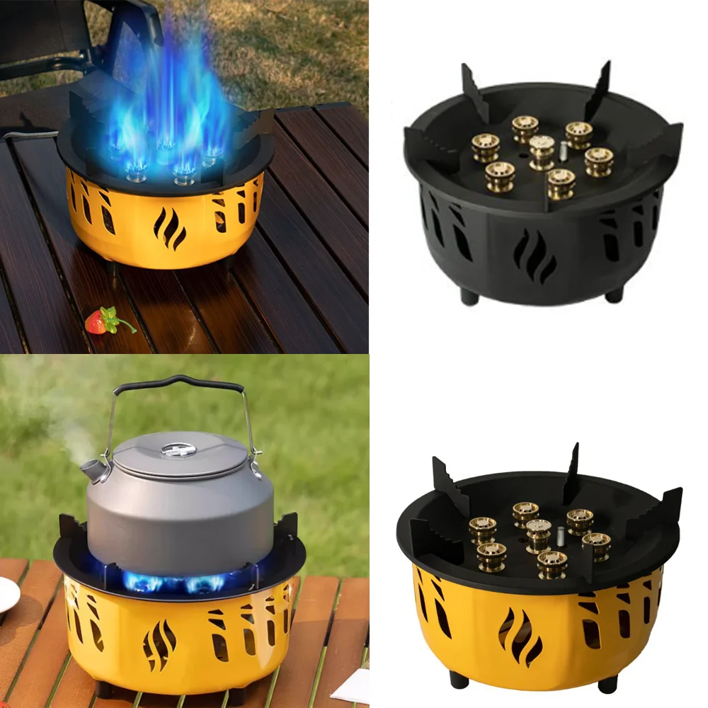 

Outdoor camping, picnic, hiking fierce fire seven-star stove high-power seven-star liquefied gas stove windproof Picnic tools