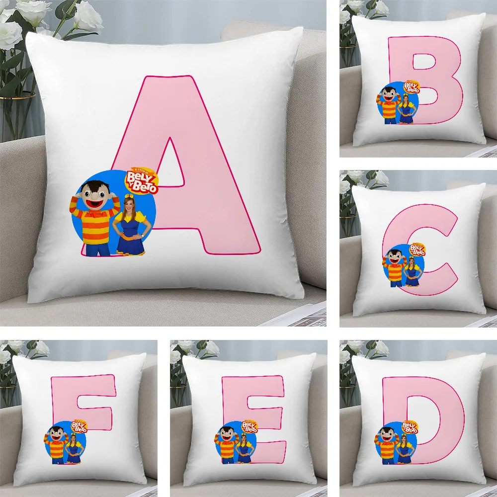 

Pink Abecedario B_Bely Y Beto Pillow Case Plush Fabric Soft Double Sided Print Sofa Cushion Cover Throw Pillow Covers