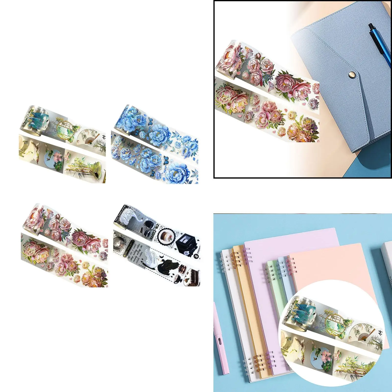 Pet Washi Tape Creative Decorative Masking Tape for Card Gift Wrapping Diary