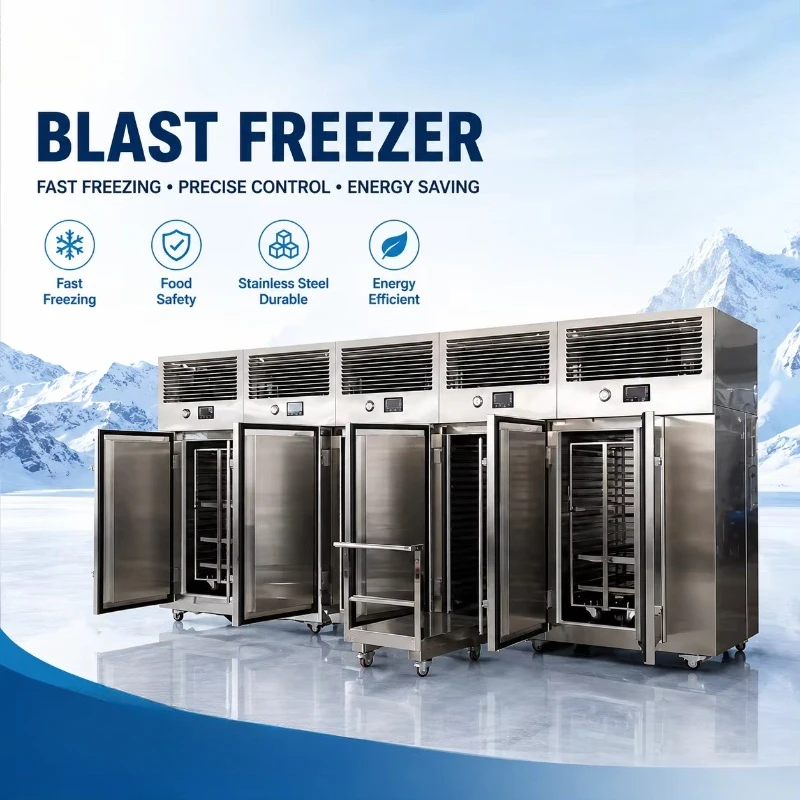 Customized Portable Quick Freezer for Compressor -45℃ Deep Freezing Industrial Chiller for Food Premium Quick Freezing Cabinet