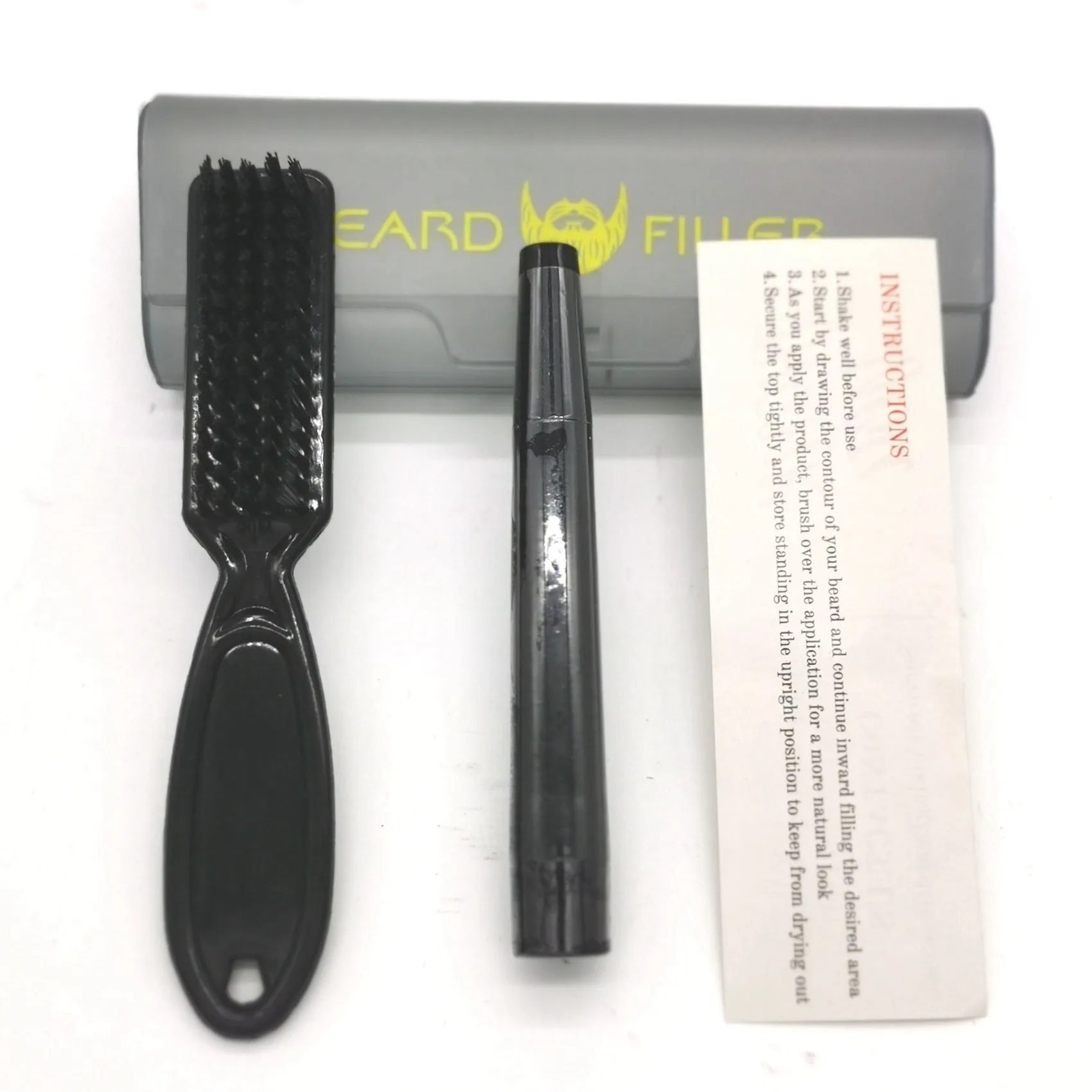 FZFZ Beard Filling Pen Kit Barber Pencil Waterproof Long Lasting Natural Male Mustache Repair Shape Styling Tool