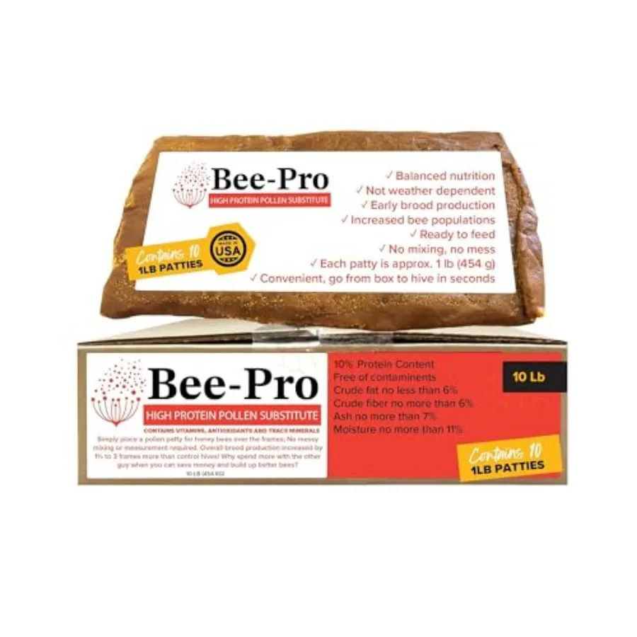 

Patties, High Protein Honey Bee Nutrition with Pro Health Digestive Aide, Spring and Fall Brood Builder for Increased Colony Su