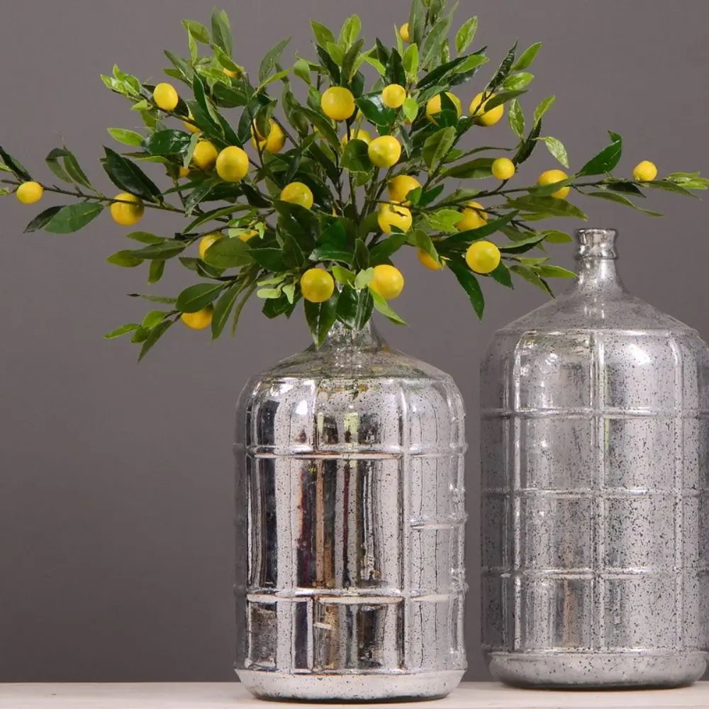 

DIY Vase Decor Luxury Artificial Lemon Branch Plastic Handmade Artificial Lemon Fruit Elegant Fake Plants Holiday Party Wedding