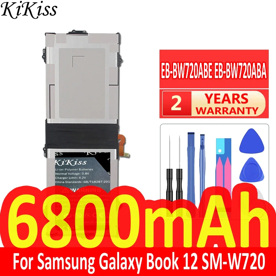 

6800mAh KiKiss Battery EB-BW720ABE EB-BW720ABA For Samsung Galaxy Book 12 SM-W720 Chromebook Titan V2 XE520QAB XE521QA SM-W727V