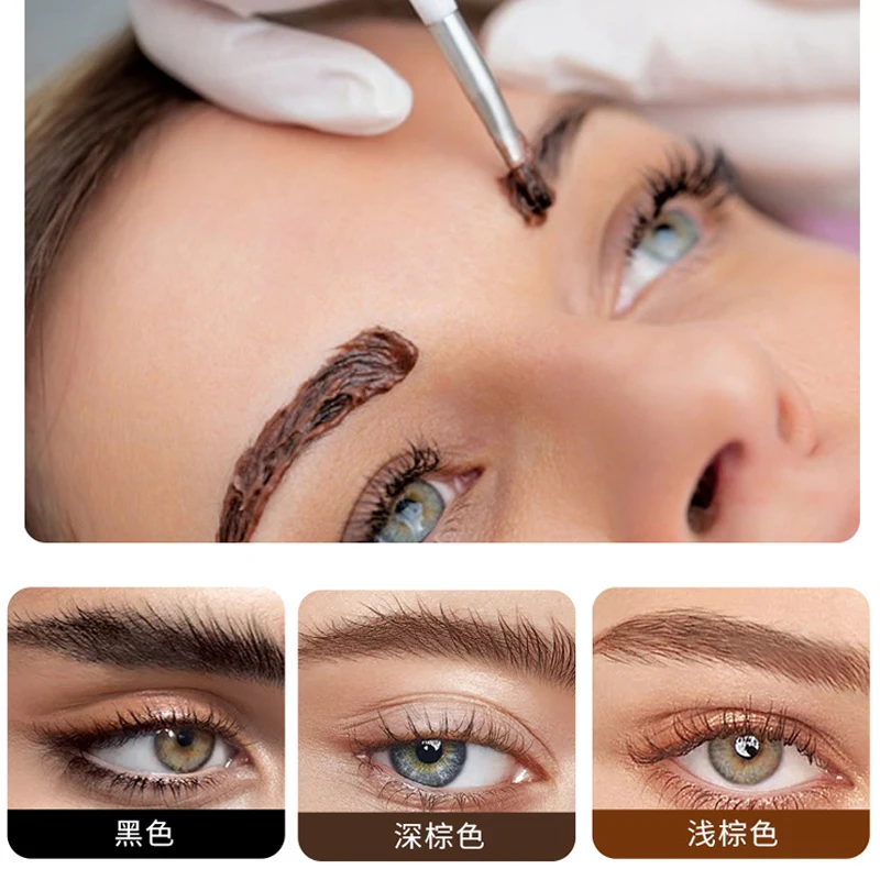 15-minute Fast Tint Mascara Eyebrow Gel Professional Henna Eyelash Eyebrow Dye Tint Easy Dye Gel Eyelash Black Color Tint Kit