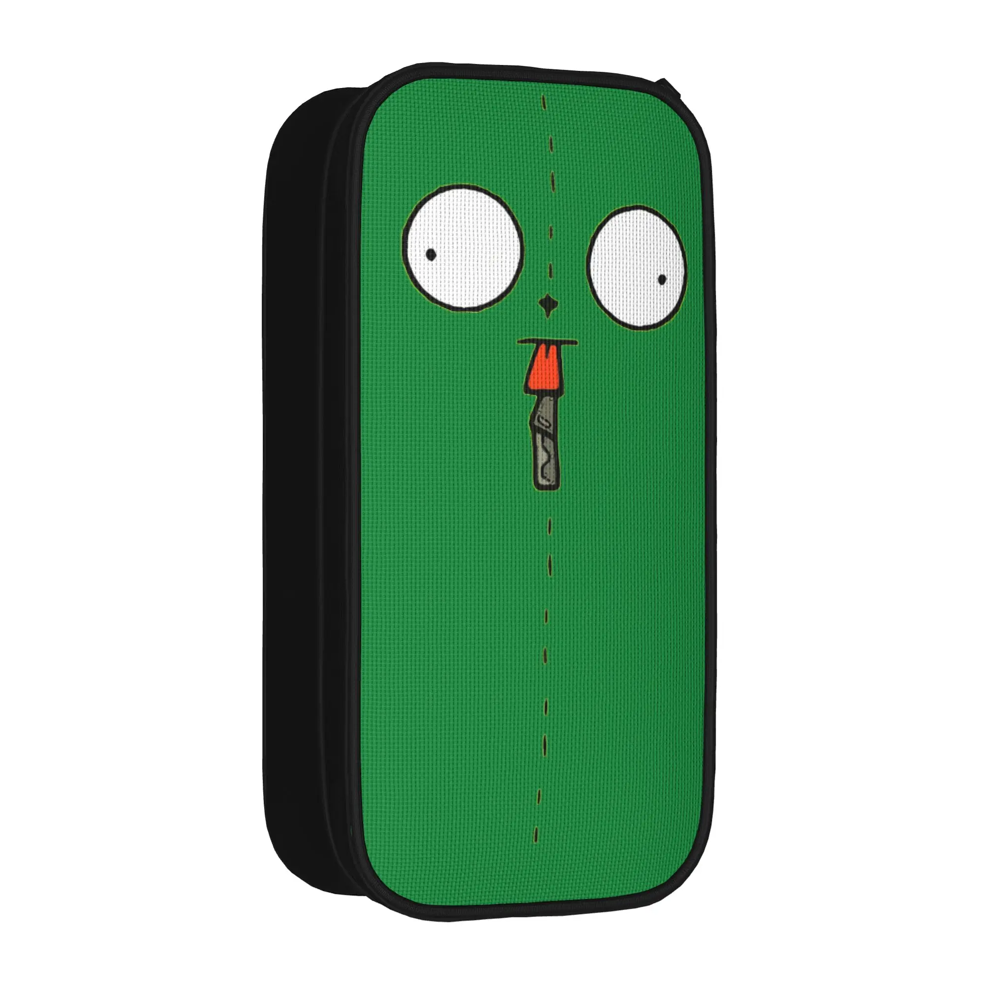 Invadered Gir Dib Robot Zim Pencil Case Cartoon Pencilcases Pen for Student Large Storage Bags School Supplies Gifts Stationery