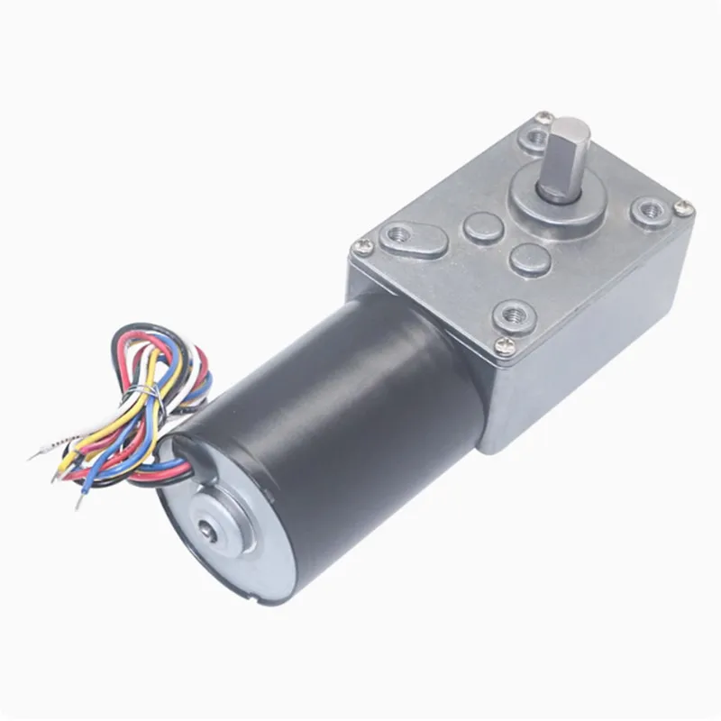 5840-3650 12V 24V DC Electric Brushless Worm Gear Motor Low Speed High Torque Long Life Single Shaft Self-Lock Reduction Engine