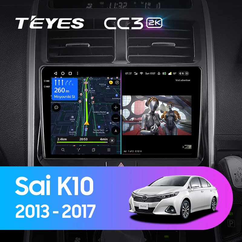 TEYES CC3 2K For Toyota Sai K10 2013 - 2017 Car Radio Multimedia Video Player Navigation stereo GPS Android 10 No 2 din 2 din dvd