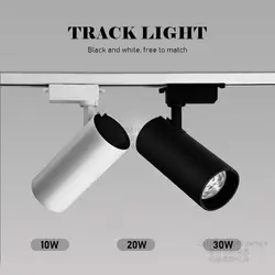 2 Wired LED Track Light System Spotlight Track Ceiling Lighting 10W 20W 30W Spot Lights Alumium Kitchen Cob Rail Lighting Lamp