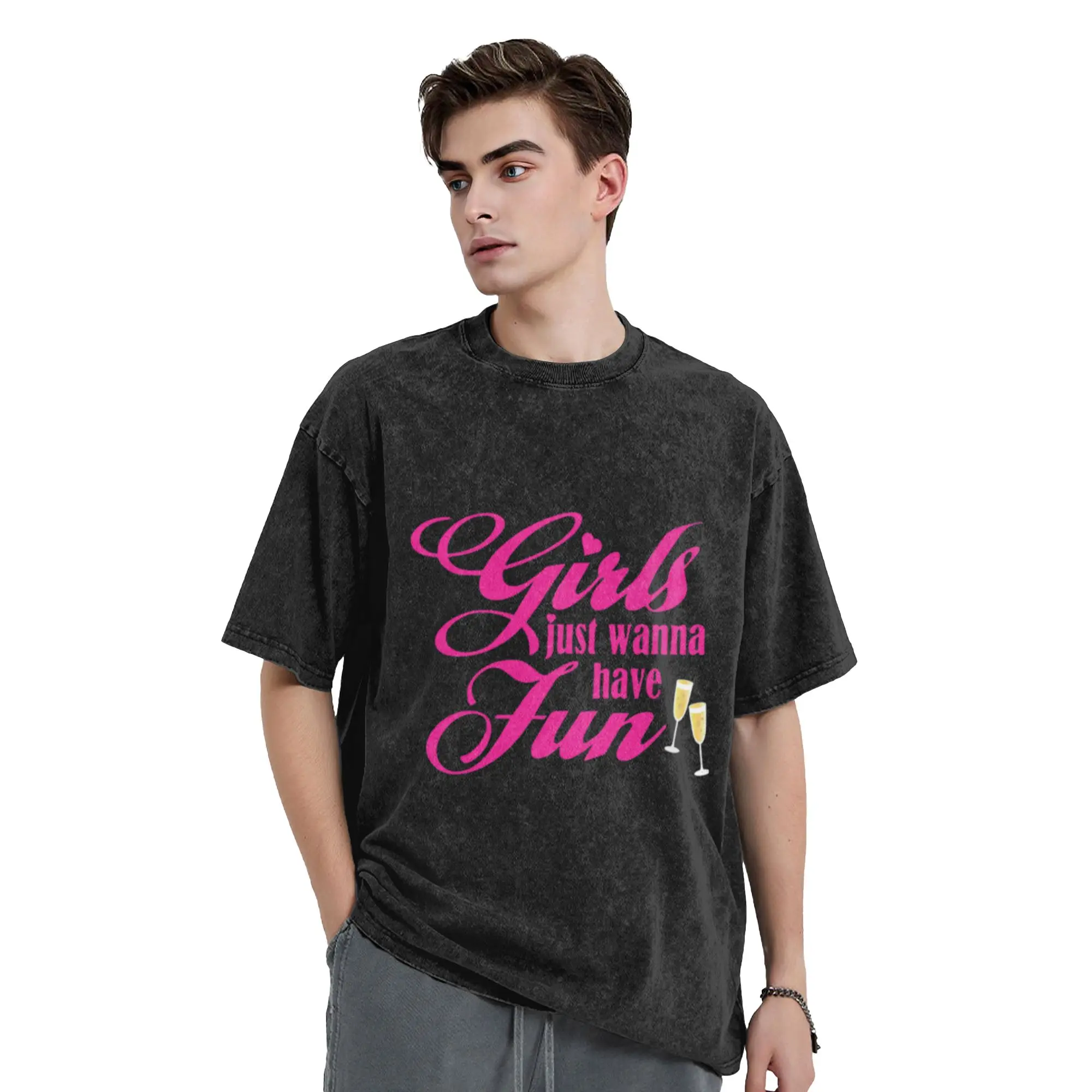 Girls just wanna have fun Classic Comfort A Vintage Oversized Cotton Unisex T-Shirts