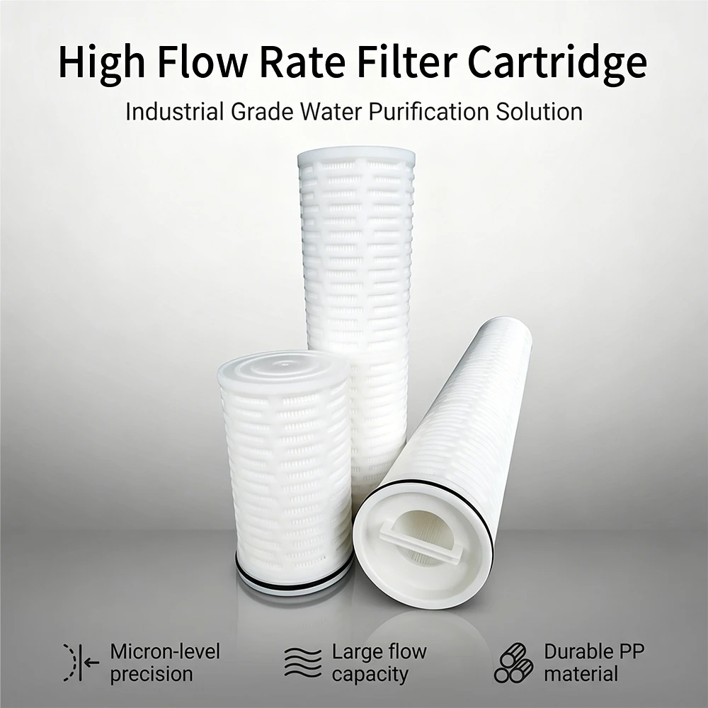 Polypropylene Desalination Filter Cartridge for Freshwater and Seawater Treatment, 5/10 Micron, High Flow, 1000 LPH
