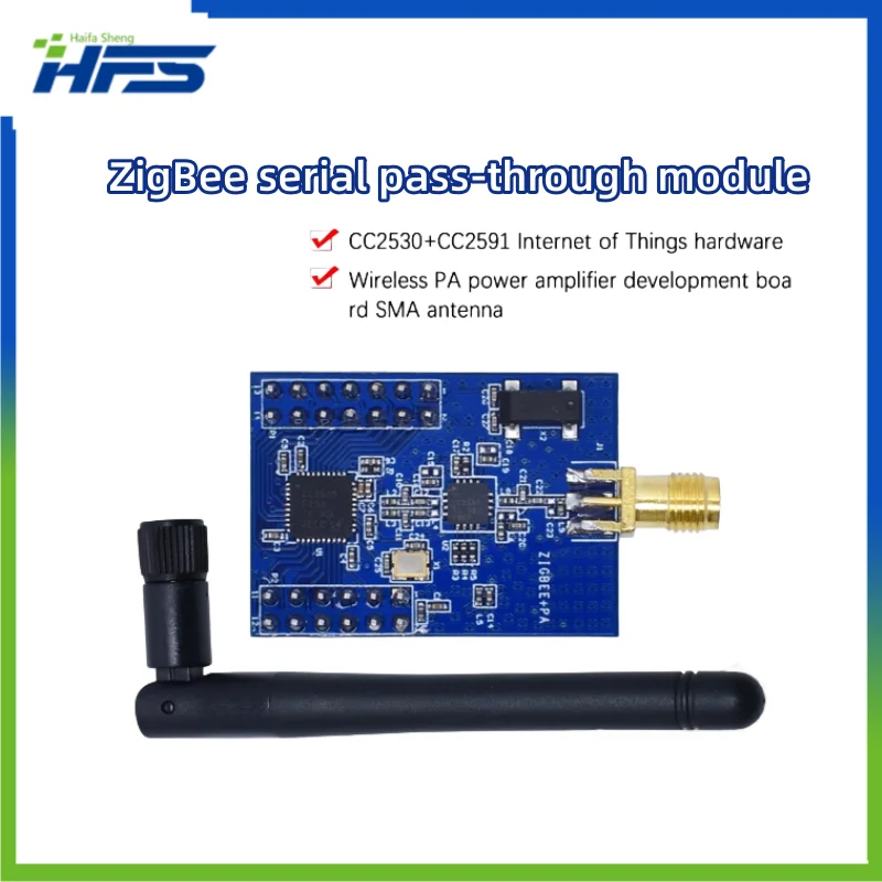 

ZigBee TTL UART Serial Port Conversion CC2530+CC2591 Wireless PA Module Development Board Power Amplifier Internet of Things