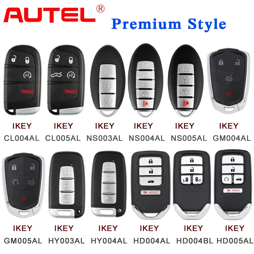 AUTEL MAXIIM IKEY Premium Style Smart Key for Chrysler/Honda/Hyundai/Nissan Used with MaxiIM KM100 KM100E IM508 IM608 PRO