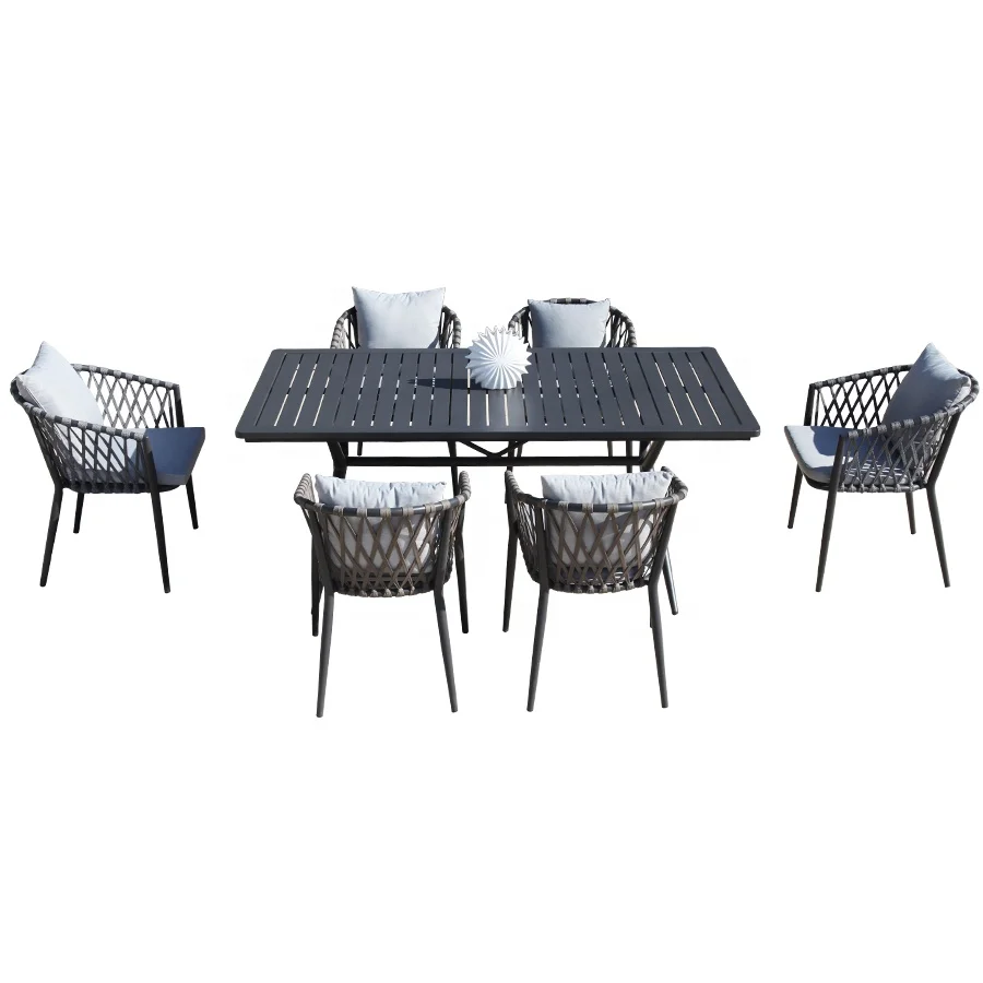 xx-6 Seat Garden Chair And Table Aluminum Outdoor Garden Sets Furniture*