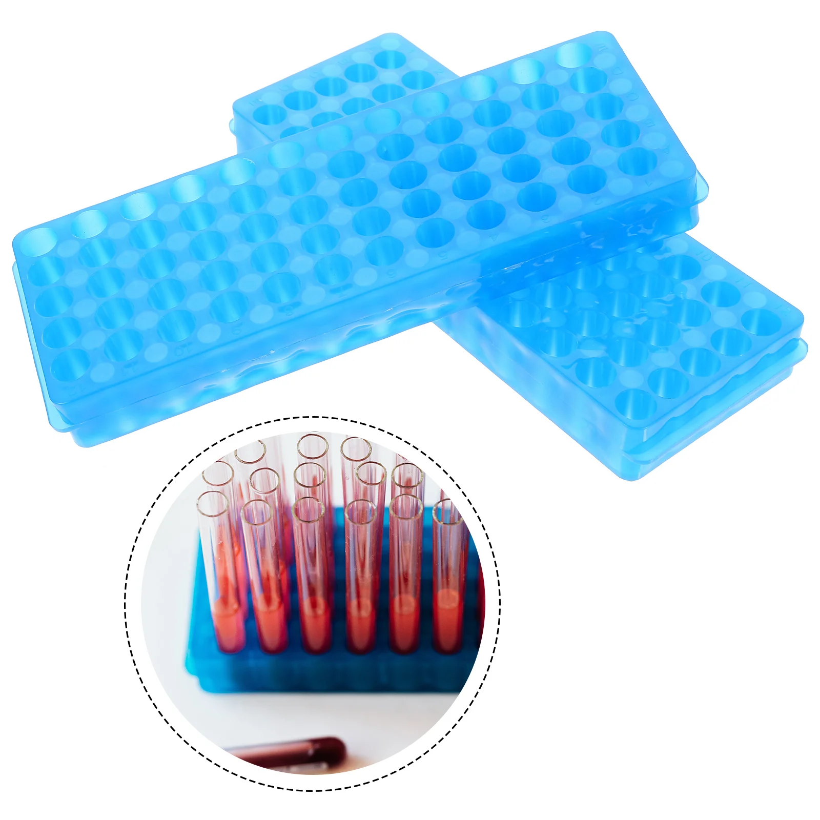 2 Pcs Powder Centrifuge Tube Rack Tray Pp Test Storage Organizer for Laboratory