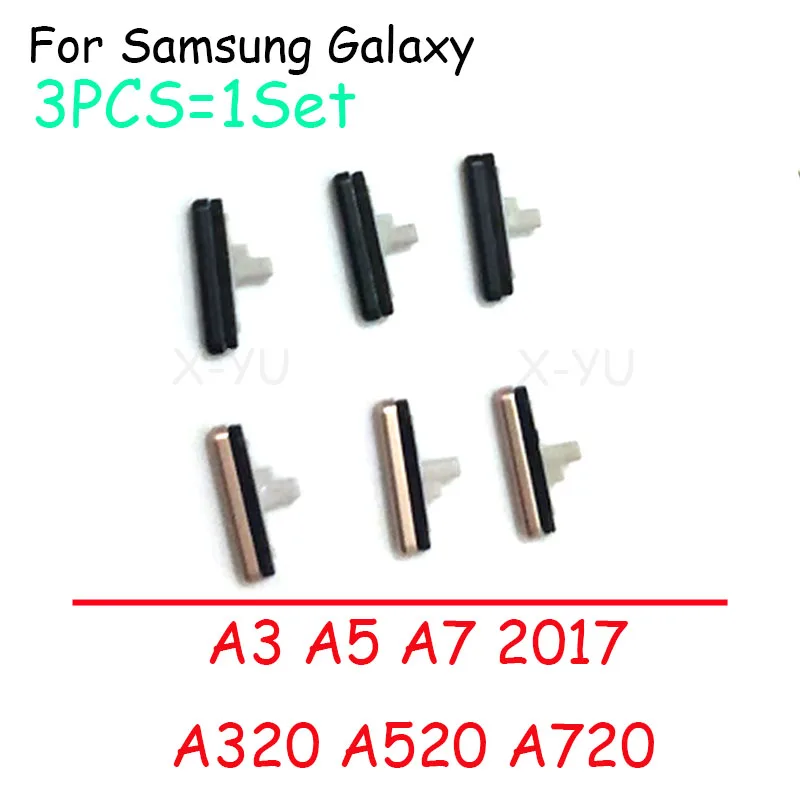 

1Set For Samsung Galaxy A3 A5 A7 2017 A320 A520 A720 Power Button ON OFF Volume Up Down Side Button Key