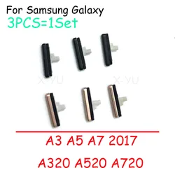 1Set For Samsung Galaxy A3 A5 A7 2017 A320 A520 A720 Power Button ON OFF Volume Up Down Side Button Key