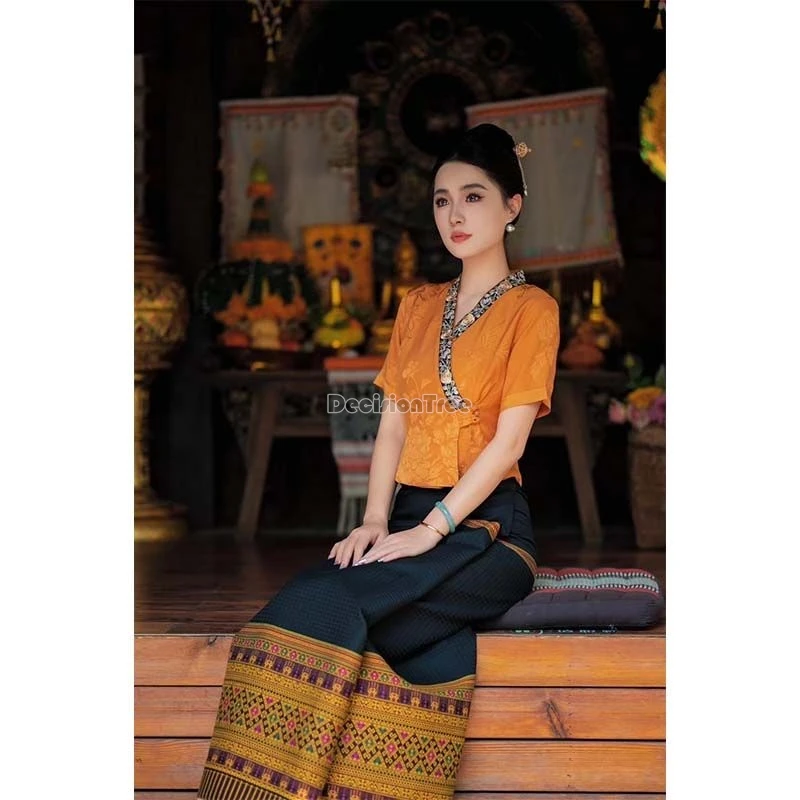 

2024 classic thailand clothing exotic princess exquisite characteristic garment chinese dai ethnic style elegant daily clothes