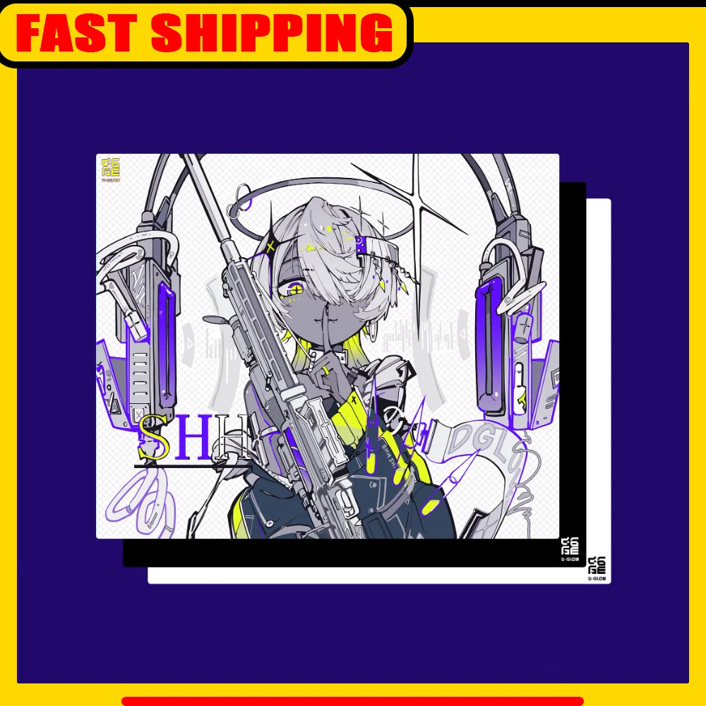 

Коврик для мыши D-GLOW ICE SPEED Glass, гладкий и скоростной, ультратонкий, с полным покрытием, TTK APEX Valorant, аксессуары для ПК