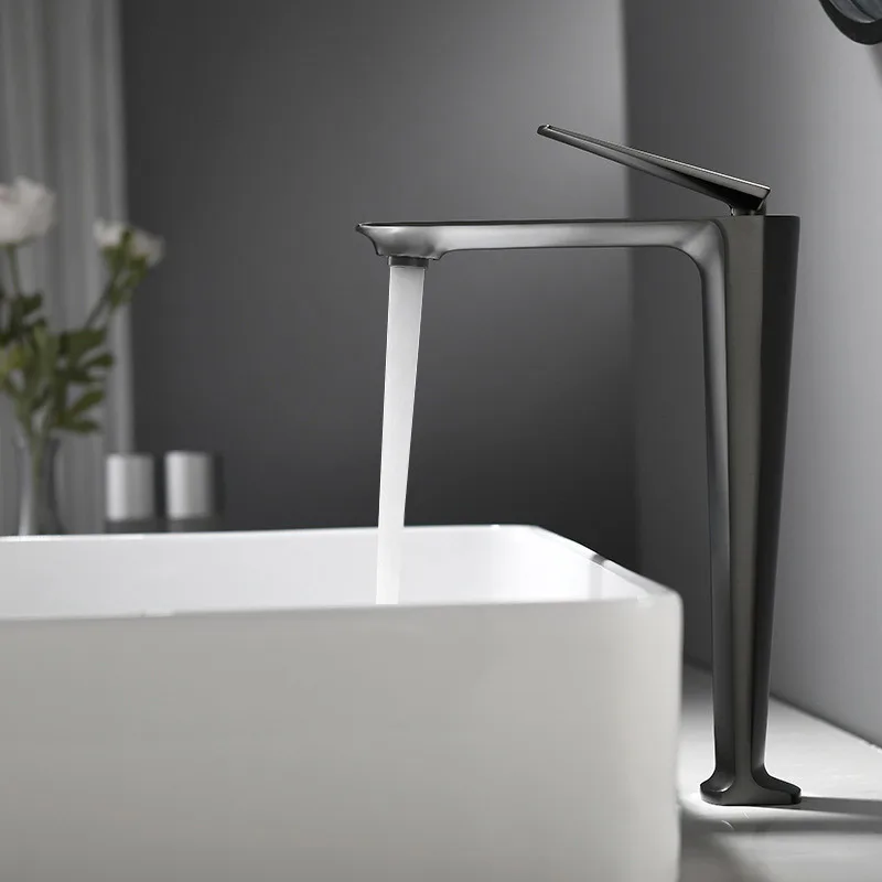 

Смесители для умывальника Смесители для раковины с удлиненной ручкой Смесители для ванной комнаты Смесители для раковины Черный умывальник Обустройство дома Der Wasserhahn YSSLT