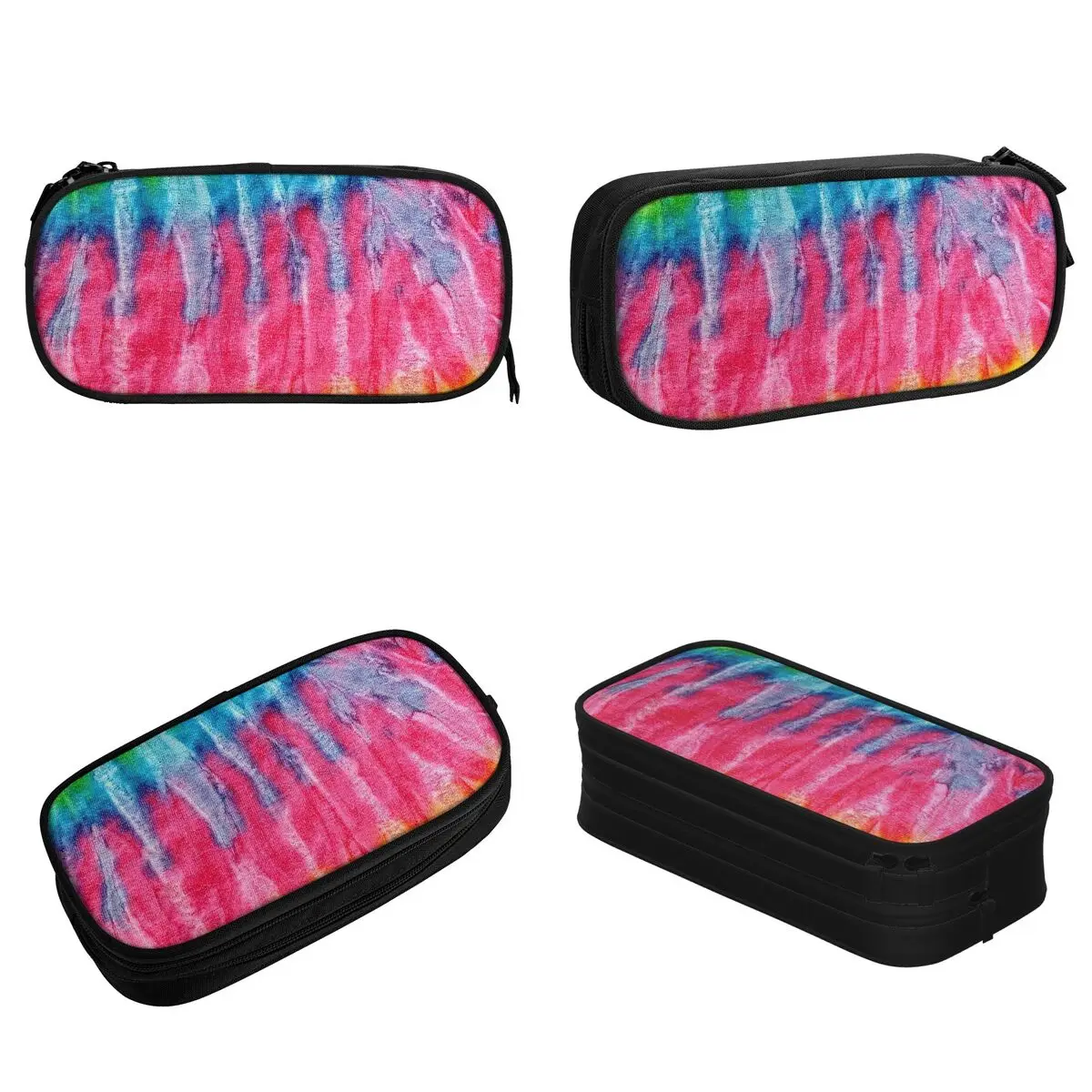 Tie Dye Shaka Peace Rainbow Pencil Cases Pencilcases Pen for Girls Boys Big Capacity Pencil Bags Students School Stationery