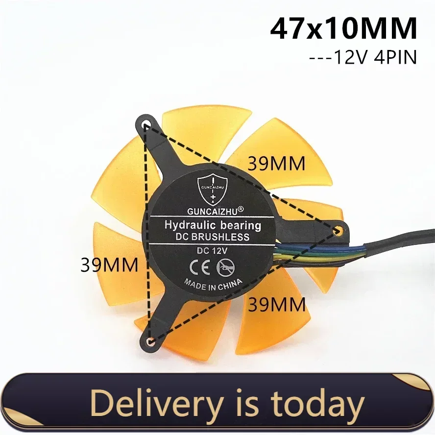 High Quality Ultra Quiet 45MM 47MM Graphics Card For ZOTAC Fan Blade 45MM Diameter 39mm Hole Pitch 12V 4pin