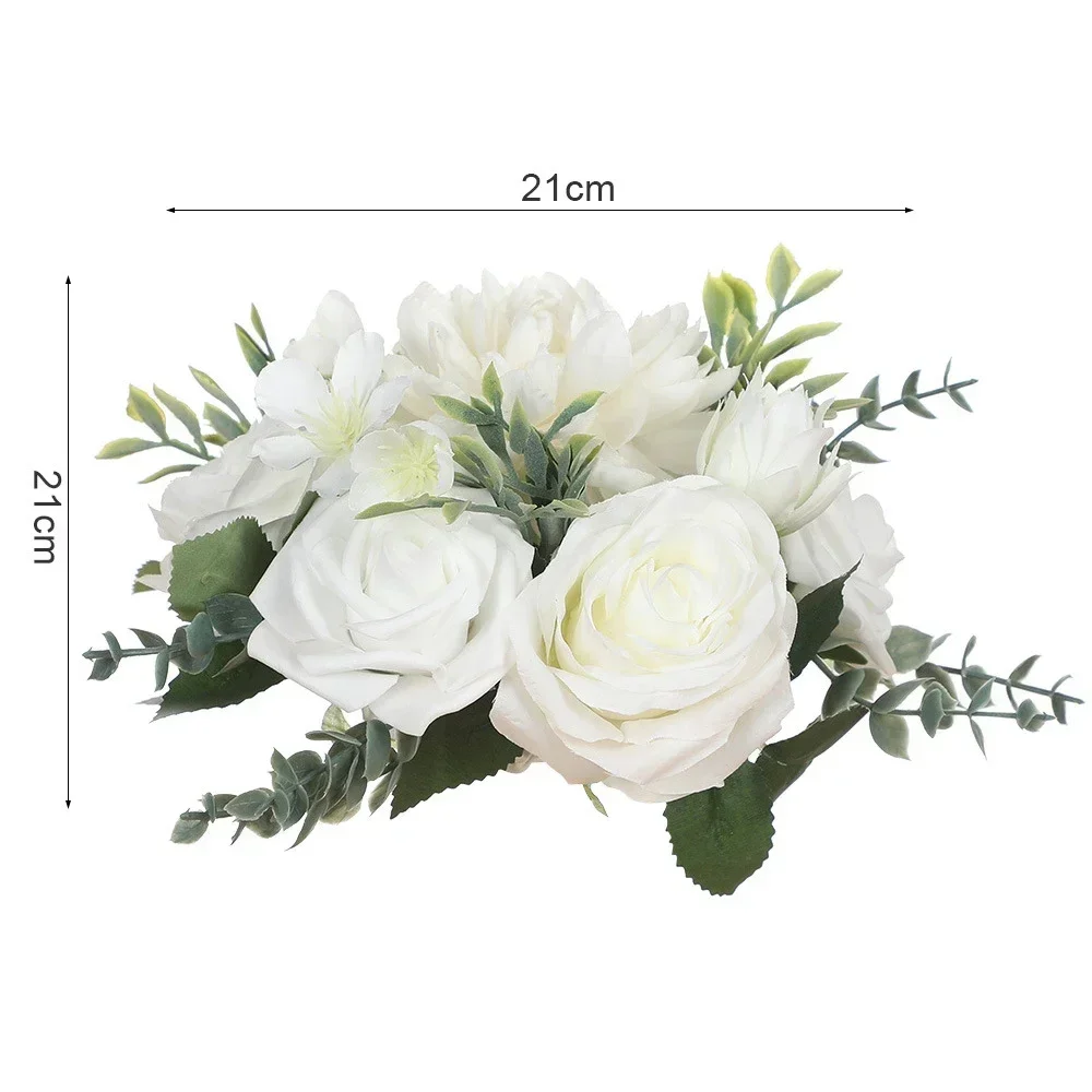 Ivory White Flower Balls Table Centerpieces for Party Events Artificial Floral Arrangement Bouquet Wedding Decors Dried Flowers