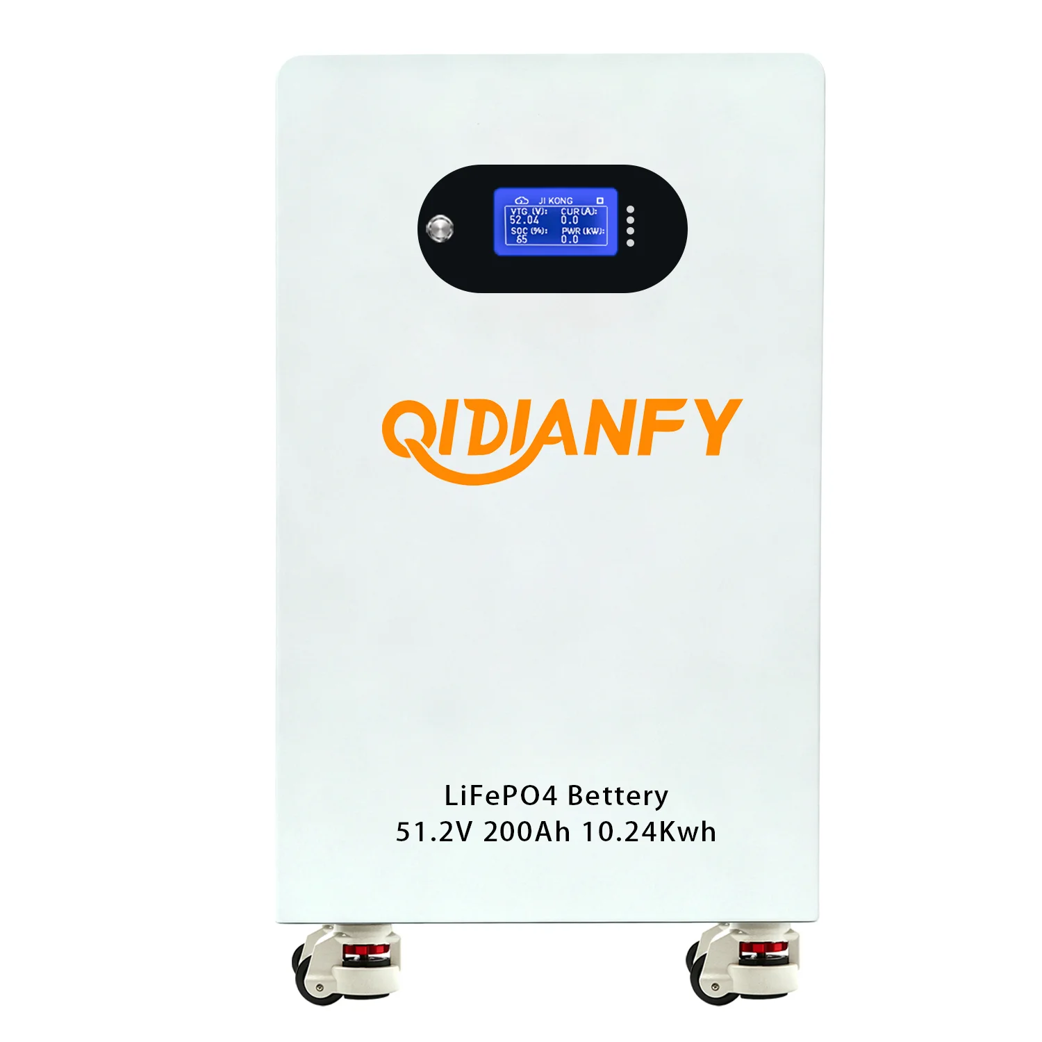 Qidianfy 48V 200Ah LiFePO4 Lithium Battery 10.24kWh Capacity with 200A BMS for Solar Off-grid System Home Backup Energy Storage