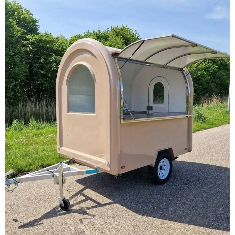 Small Mobile Food Trailer Full-featured Coffee Pizza Ice Cream Bar for Snack Food Concession Trailer Mobile Bar
