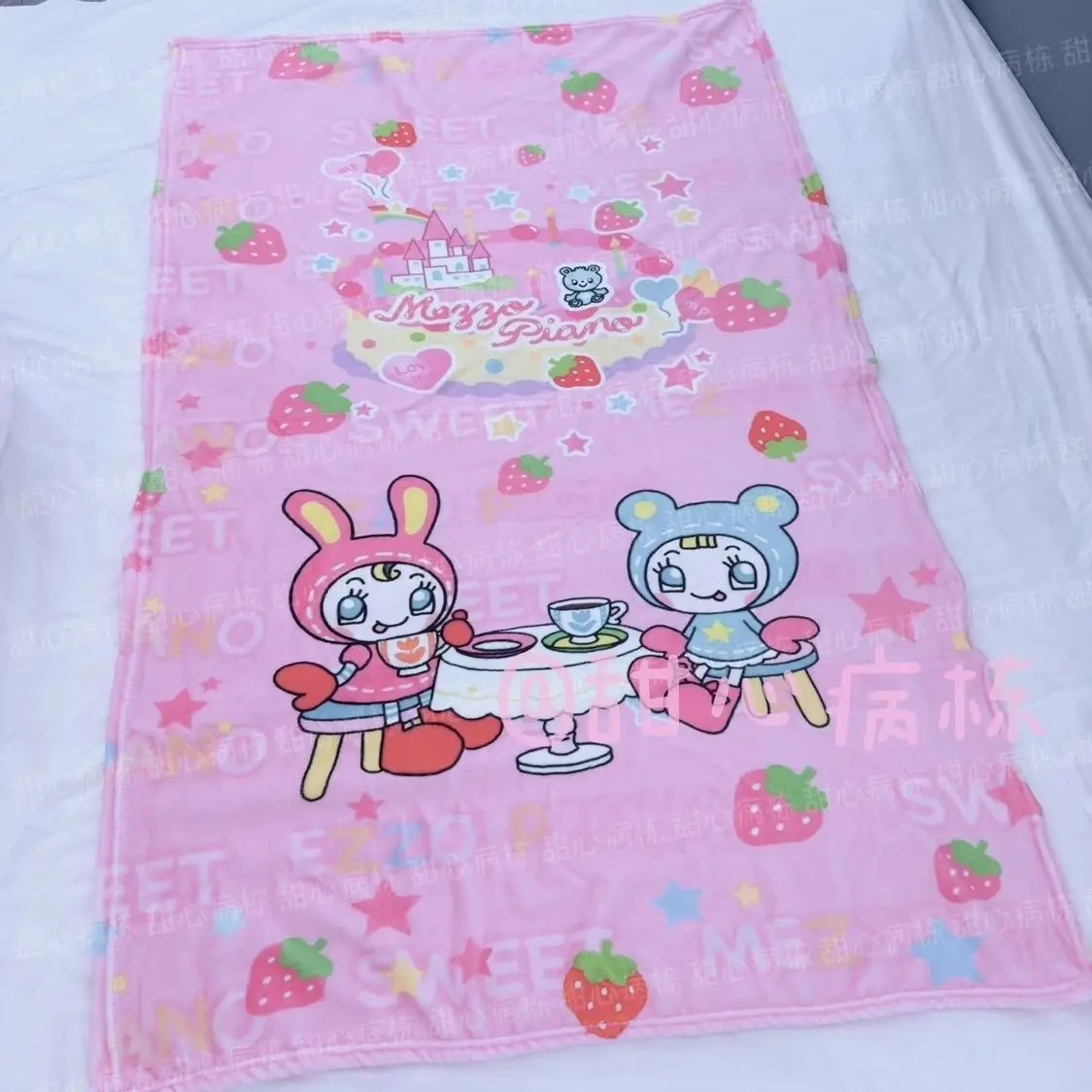 Japanese Cute Cartoon Printed Sweet Girl Blankets for Beds Spring Summer New Soft Daughter's Clothing Air Condition Quilt