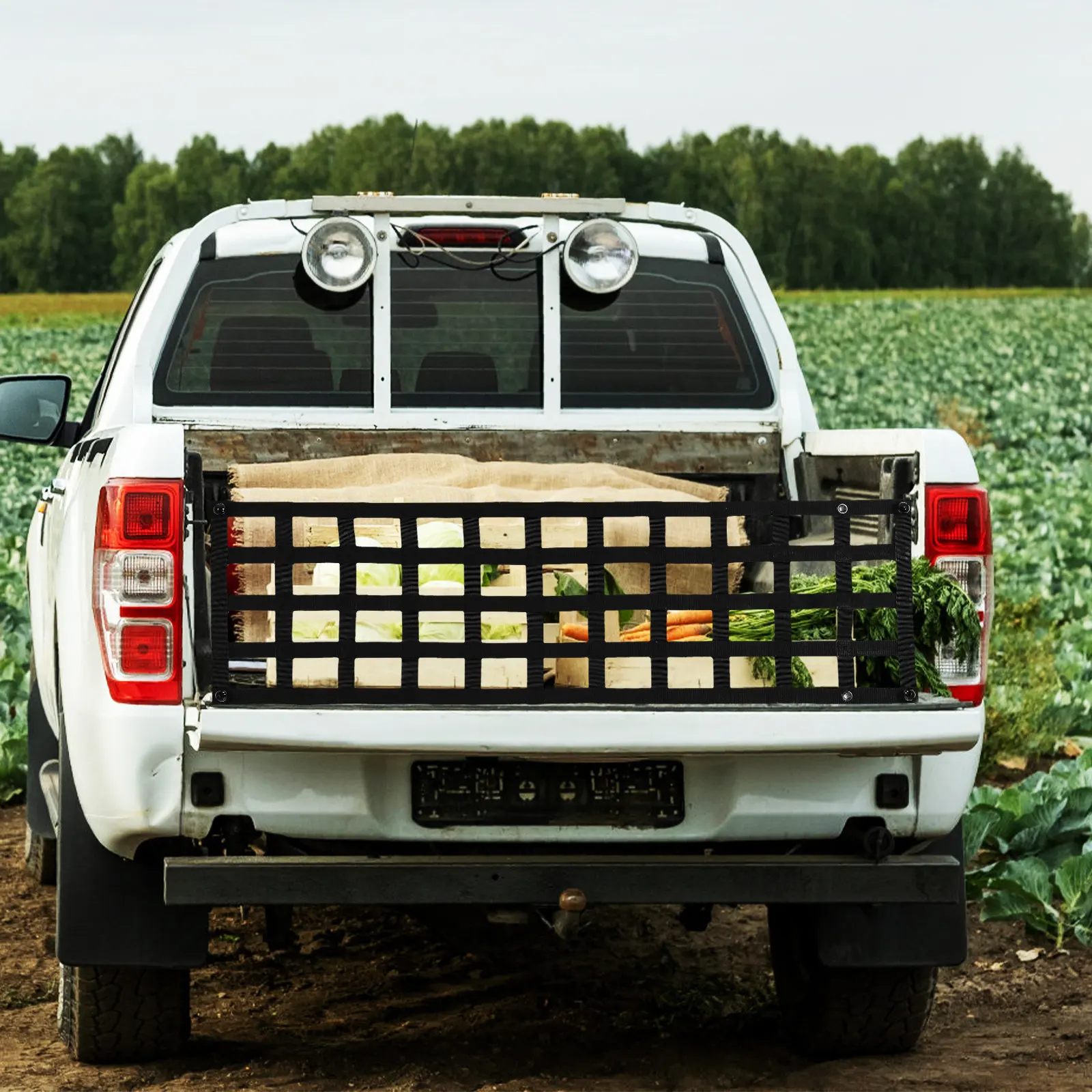 

Грузовая сетка для багажника автомобиля, внедорожника, грузовика с карабином, сверхпрочная полиэстеровая защитная сетка для надежного хранения, многофункциональная