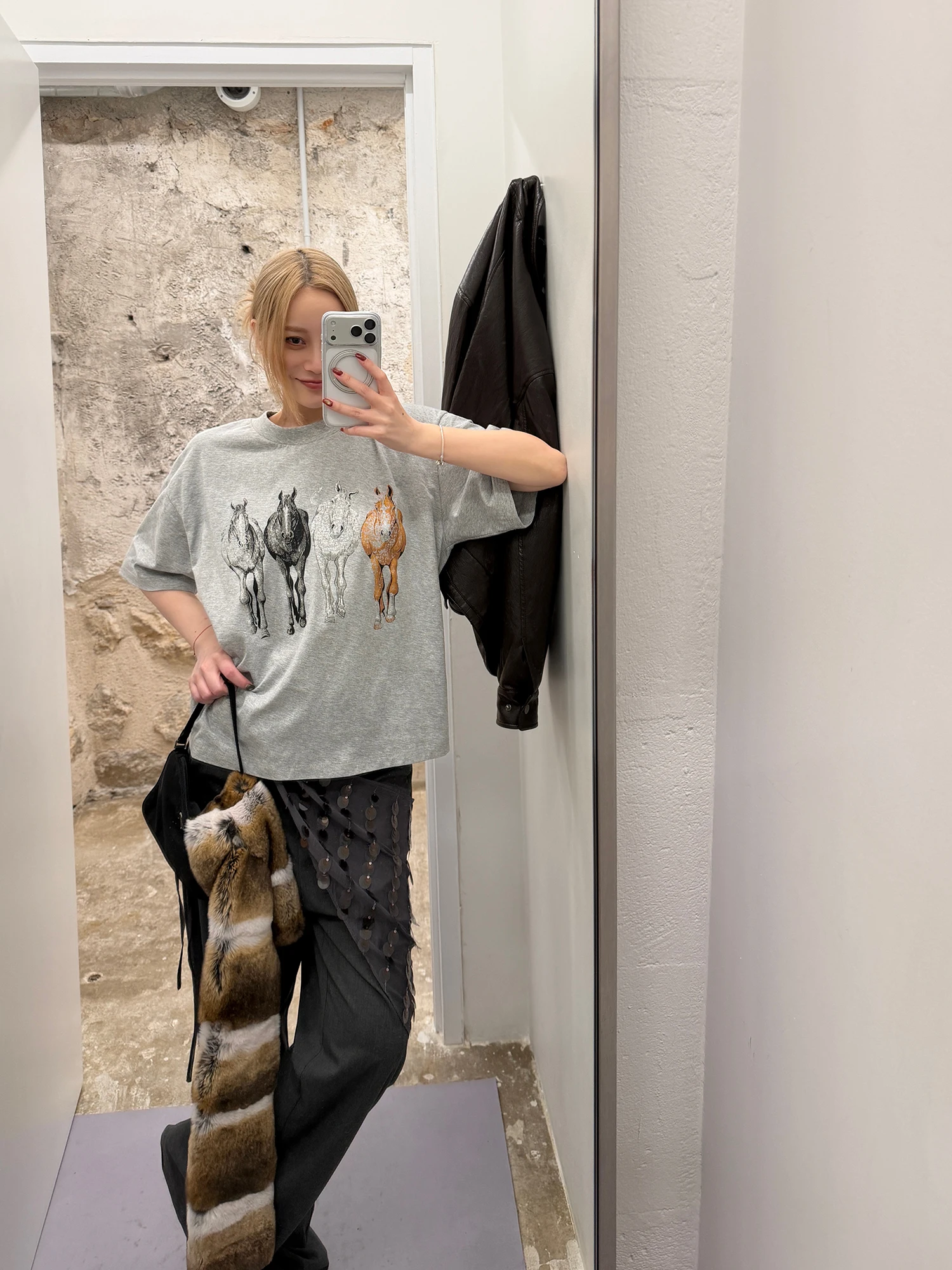 

SukiiRED Women's Straight Leg Suit Pants Drapey Slimming Design Bead Decoration Retro Money Sle New 2026 Online Exclusive