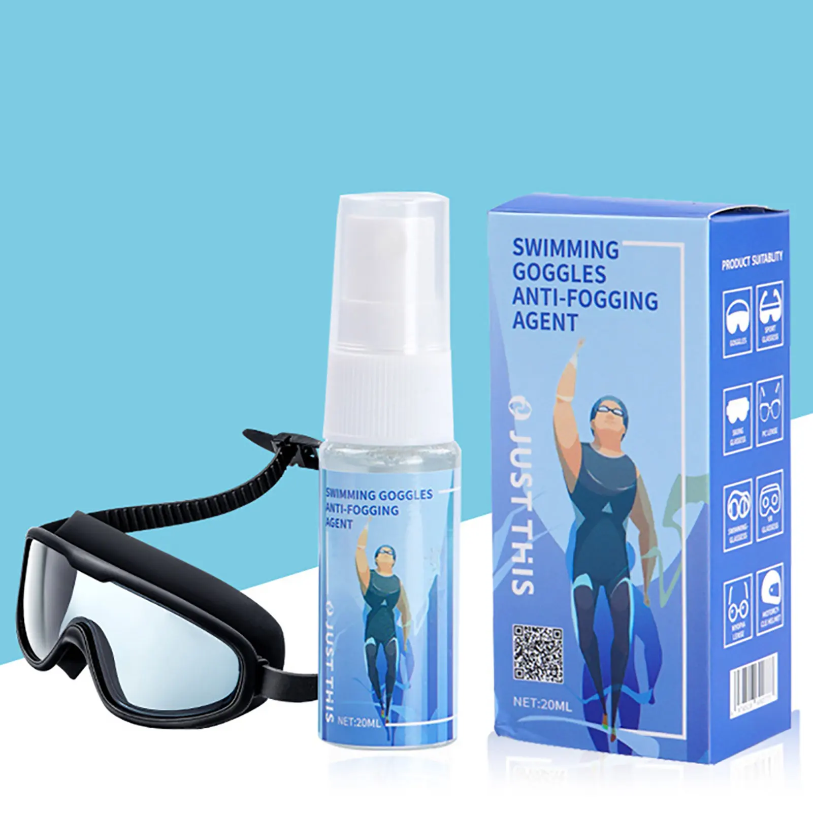 Anti Fog Spray For Goggles Swimming Glass Cleaner Defogger For Eye Glasses Goggles Sunglasses Mirror Antifog Prevents Lens Fog