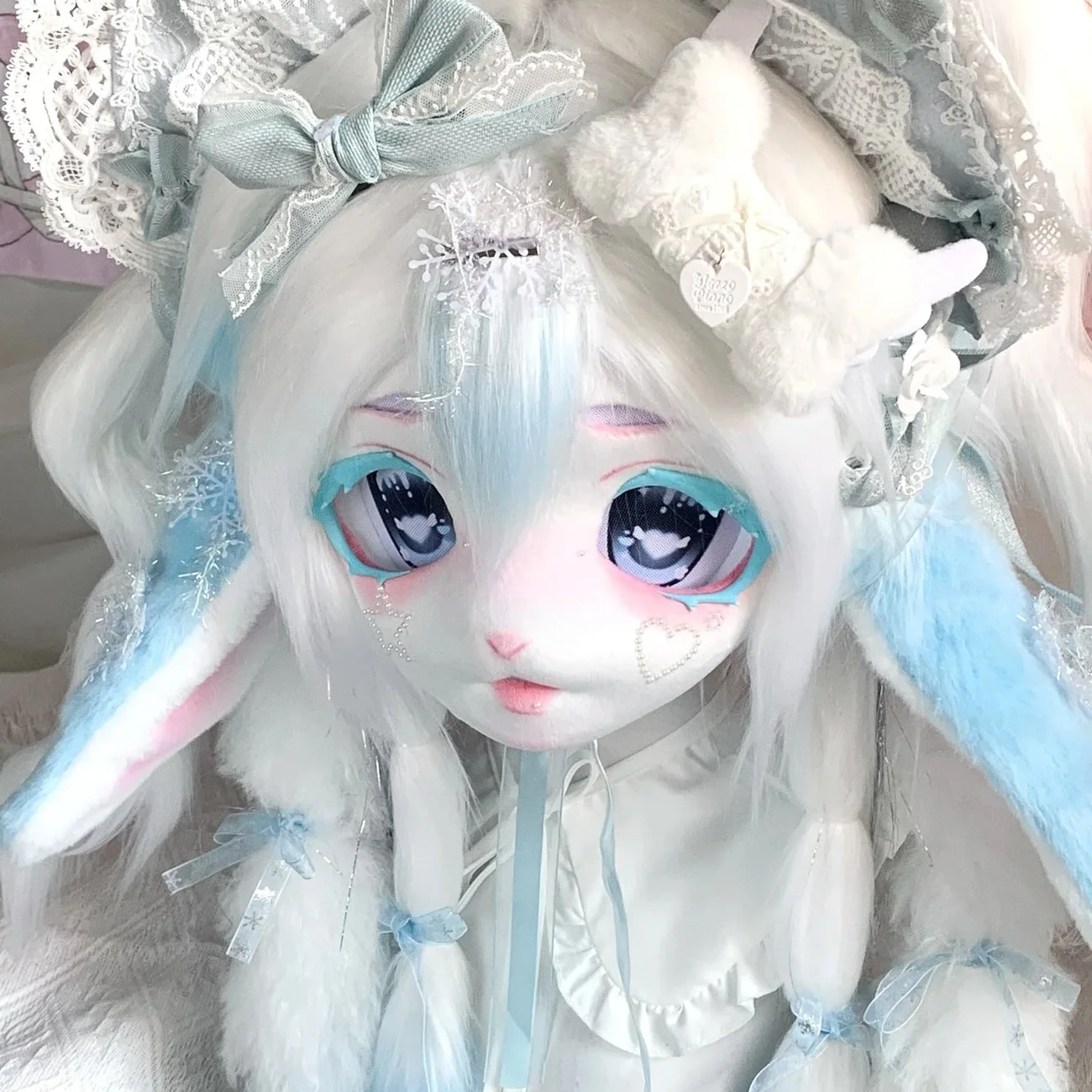 Fursuit Head Base Kig Beast Skull Material Girl Melancholy Beginner Light Edition DIY Accessories Cosplay Props Kigurumi
