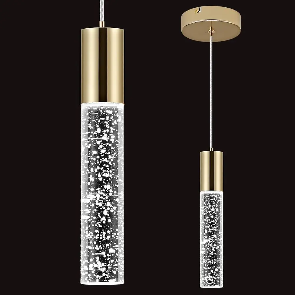 Lámpara colgante ern, luces LED de cristal de burbujas para isla de cocina, mini luces colgantes individuales para isla o isla de cocina