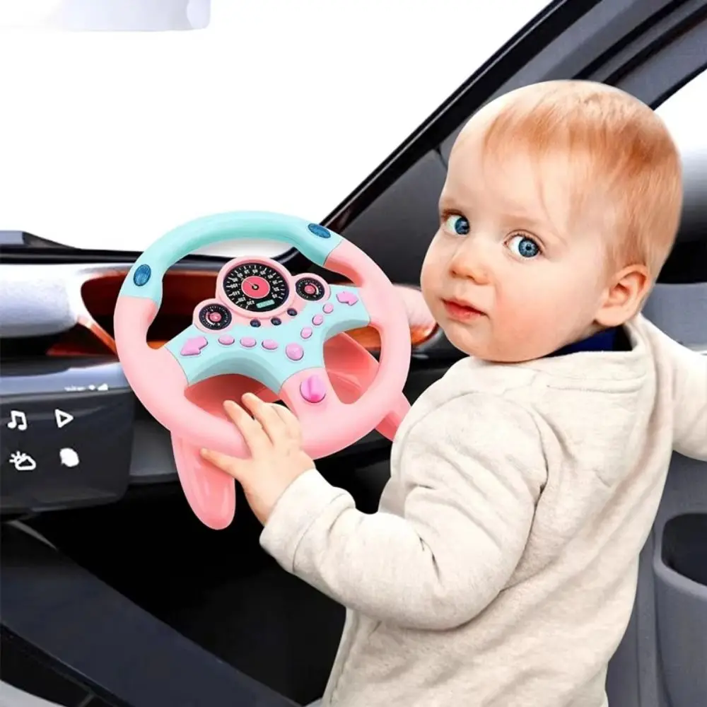 Creative Steering Wheel Funny 360° Rotation Simulate Driving Car Sound & Light Early Education Driving Simulator