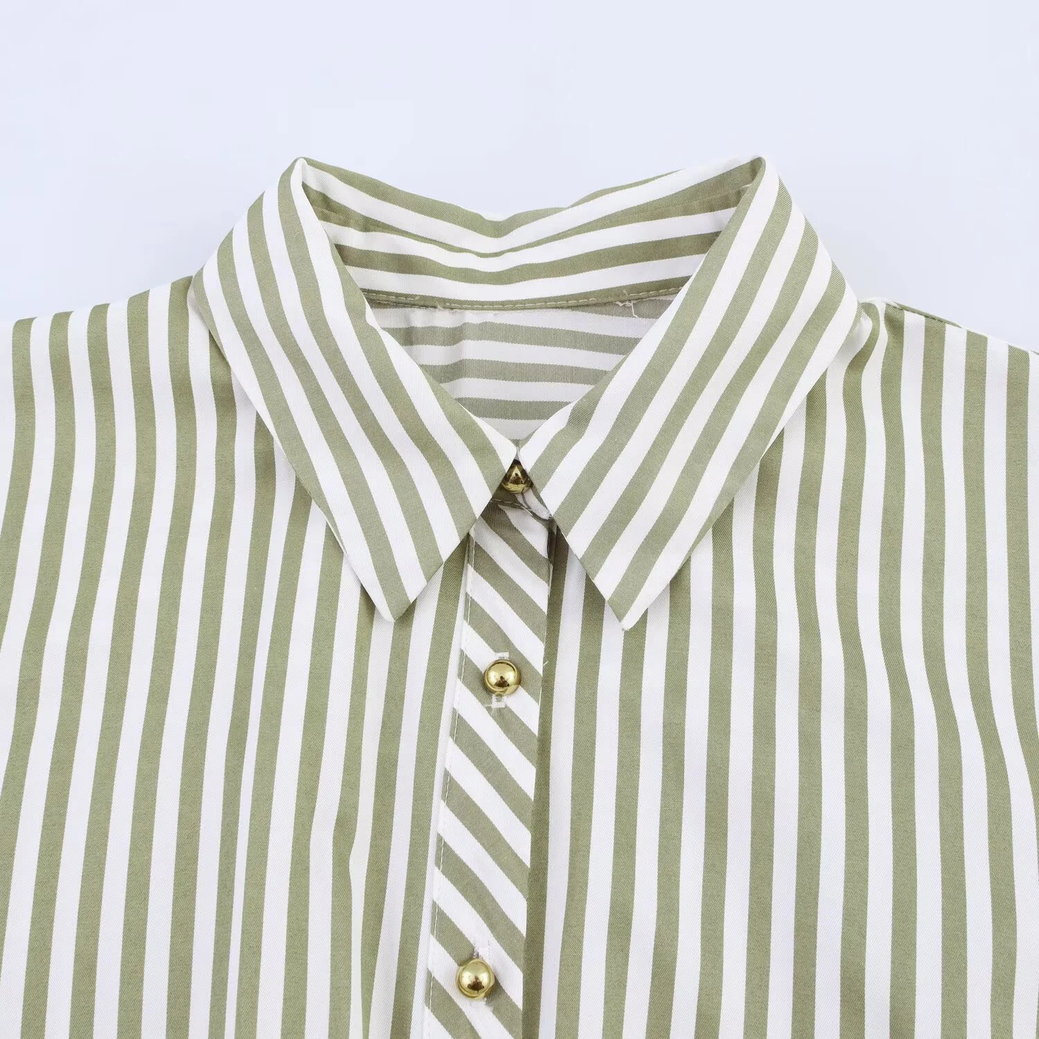 النسخة الكورية فضفاضة الصيف العنصر الجديد مع نمط شريط عمودي عارية الذراعين منتصف طول قميص تنورة قصيرة الأكمام التعادل الخصر اللباس