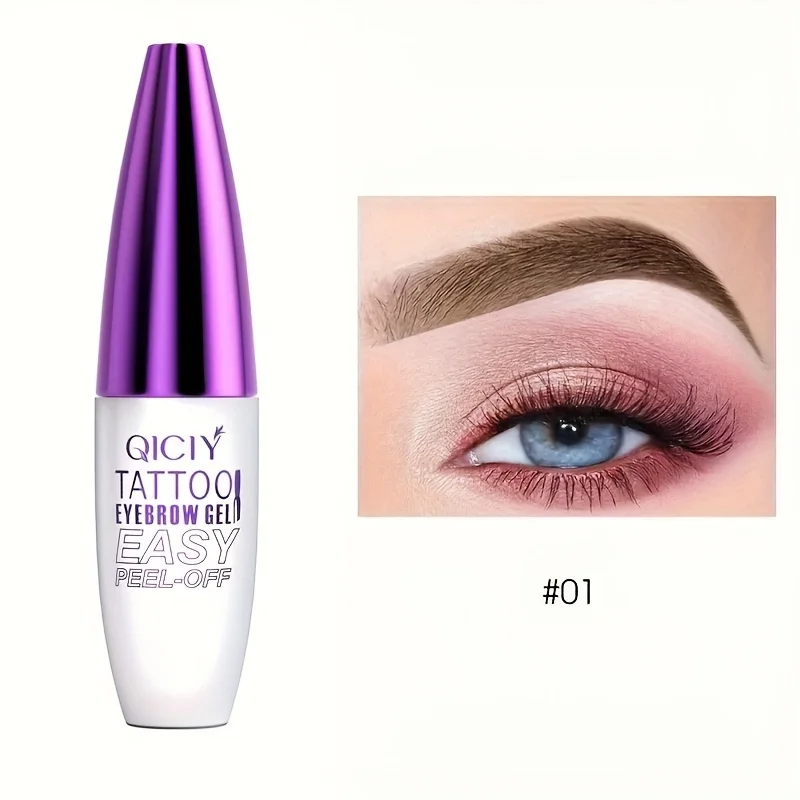 QICY Tattoo Gel per sopracciglia: colorazione naturale per sopracciglia impermeabile a lunga durata, trucco semipermanente.