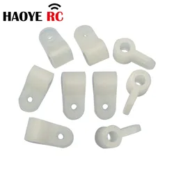 Haoye 20 Pcs Suspension Head Knuckle Nylon Steering Arm Connector Rocker Color White/Black For RC Airplane Replacement Accessory