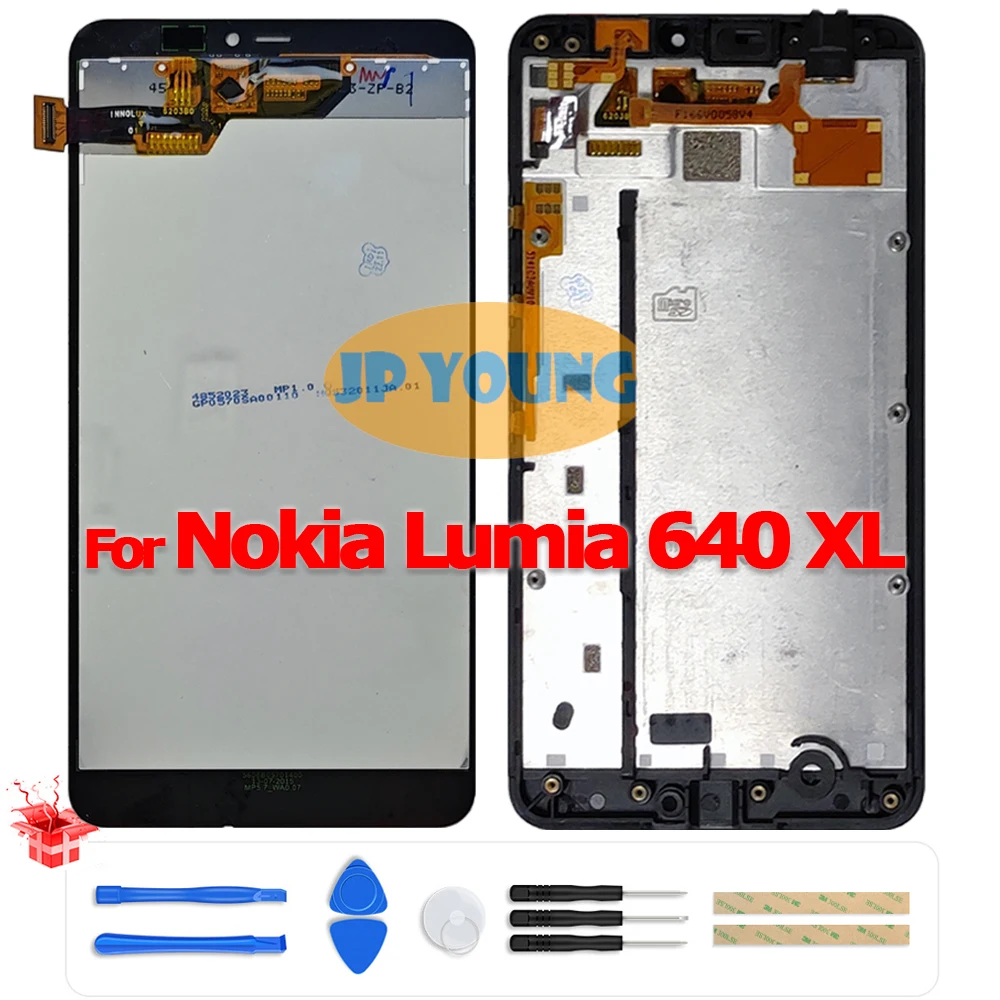 Tela LCD Touch Screen de 5.7 polegadas com Digitalizador e Aro para Nokia Lumia 640 XL - Peça de Reposição