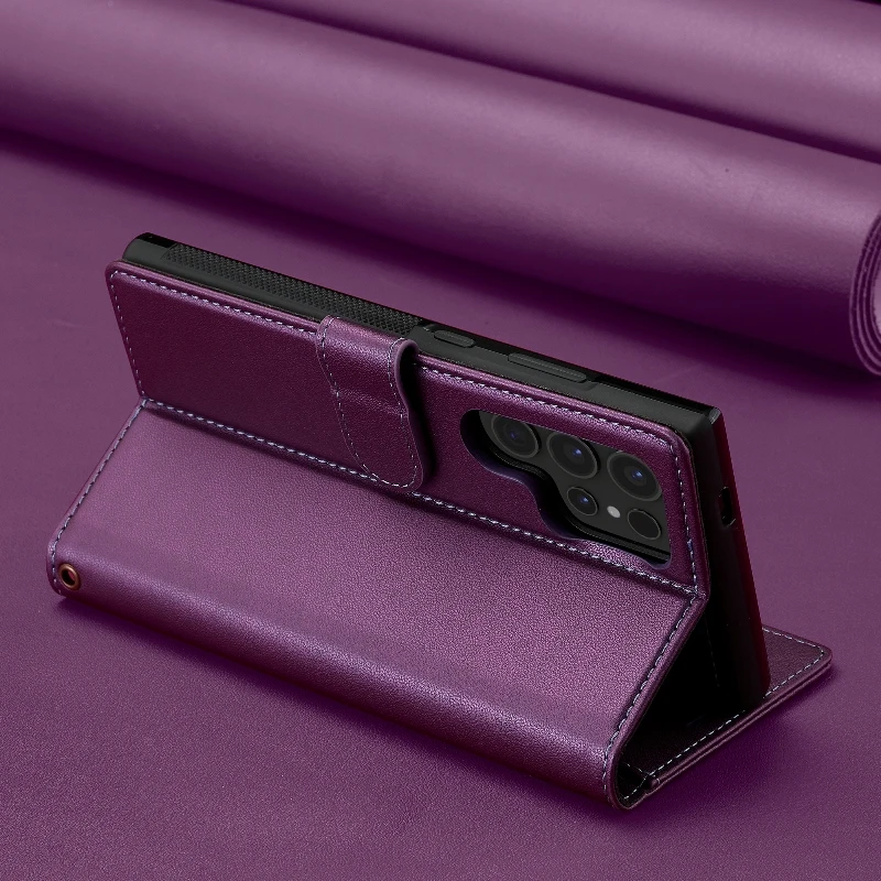 Removable Magnetic Flip Wallet Phone Case For Samsung Galaxy S24 Ultra 23 FE S22+ A14 A15 A34 A35 A54 A55 Leather Phone Cover