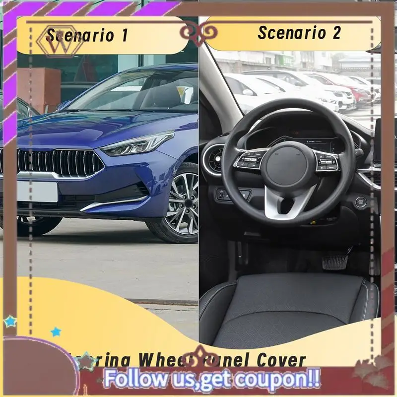

A57E-For Kia Carnival KA4 2020 2021 2022 Carbon Fiber Steering Wheel Panel Cover Bezel Trim Insert Molding