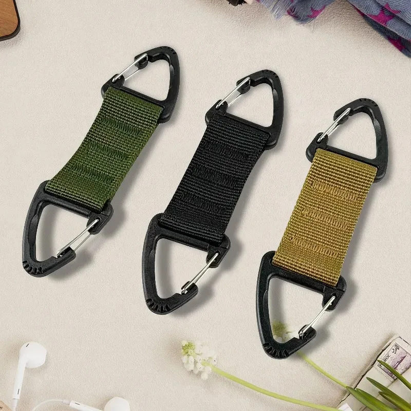 

Outdoor Camping Carabiner Hook Hiking Webbing Buckle Belt Clip Hanging Keychain Climbing Survival Equipment Molle