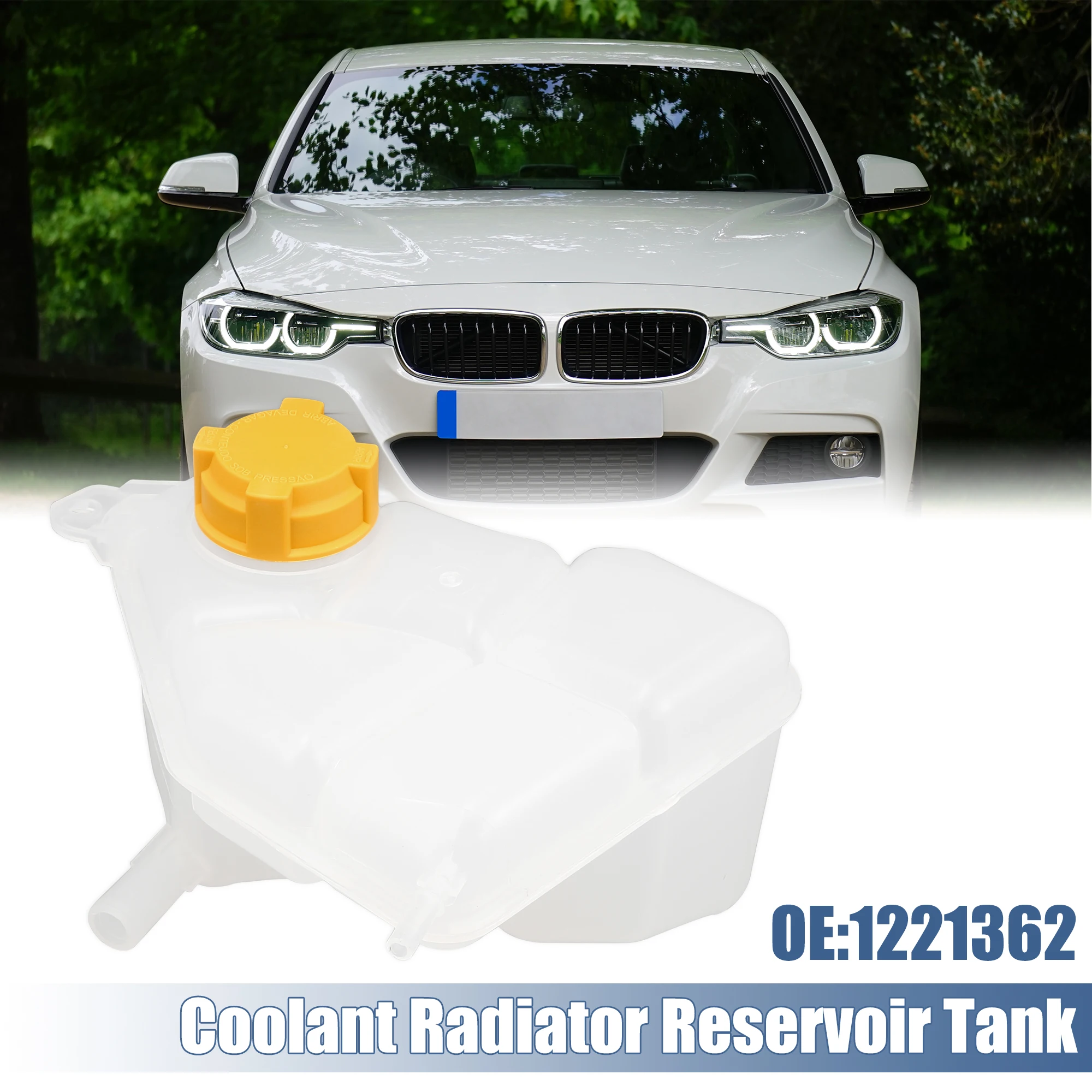 

UXCELL Radiator Coolant Expansion Header Tank Bottle with Cap for Ford FIESTA MK6 2001-2008 1221362