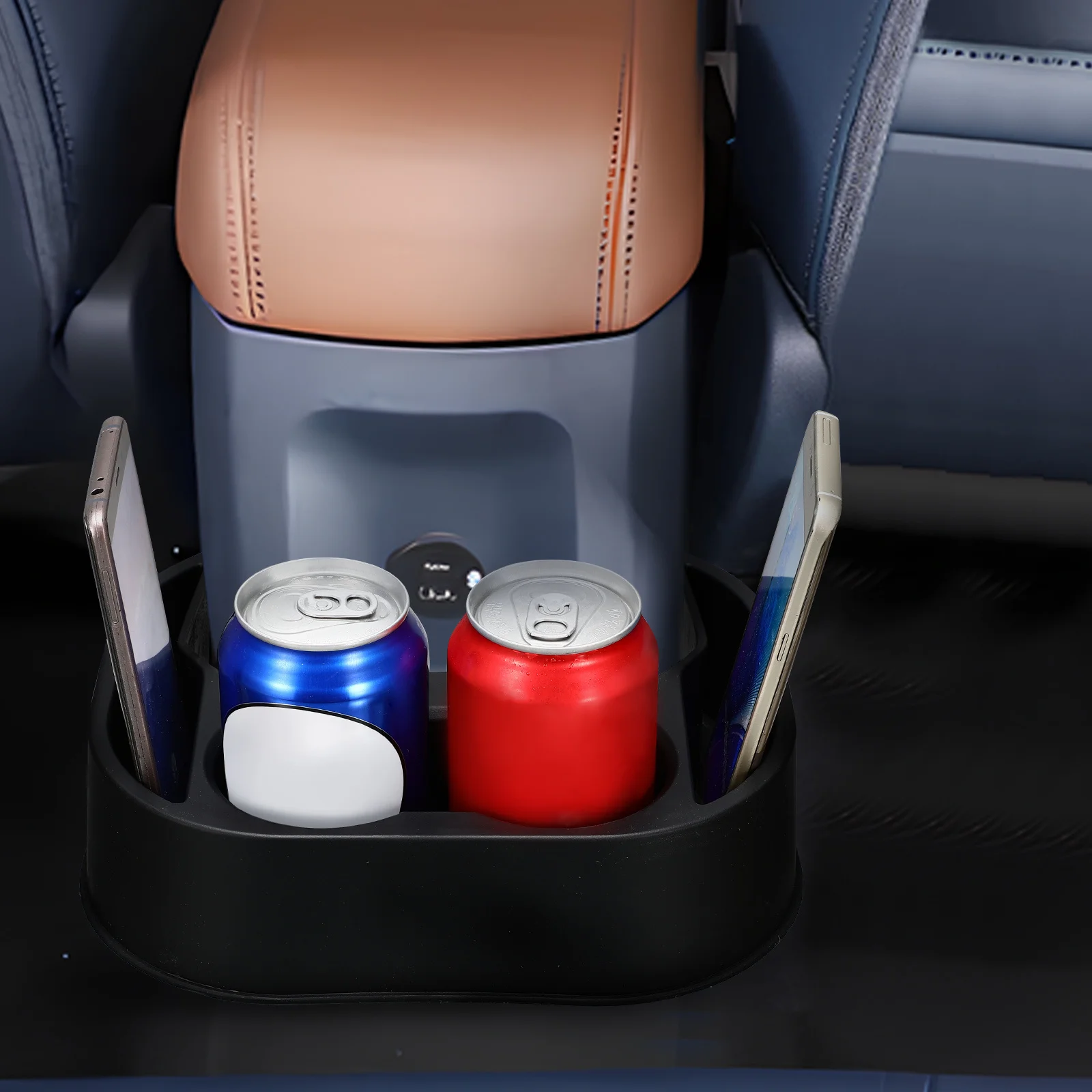 

Large Capacity Backseat Cup Holder For Car Durable Auto Cup Holder Organizer, Rear Seat Storage Solution Compatible With