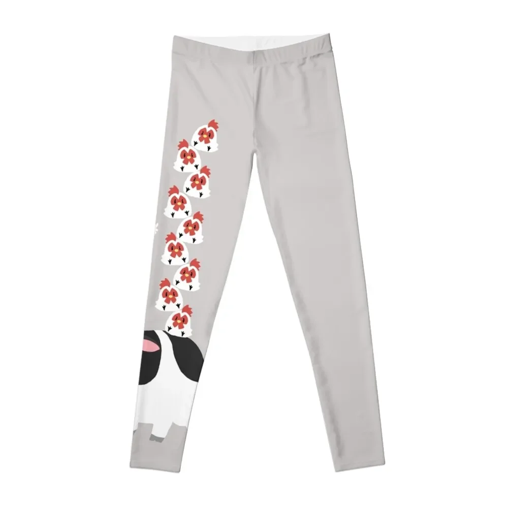 

Cow and Chickens Leggings legging push up Women's tights Golf wear Womens Leggings