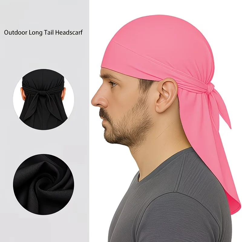 Long Tail Strap Headband Hat Sweat Absorbing Helmet Cover Liner Cycling Bandana Turban for Men&Women Headwraps Cap Headwear Caps