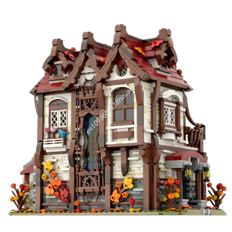 

3767 шт. замок MOC Andwraith's BAKERY, строительные блоки, рождественский подарок, сложная сборная модель «сделай сам», для продвинутых строителей, родителей