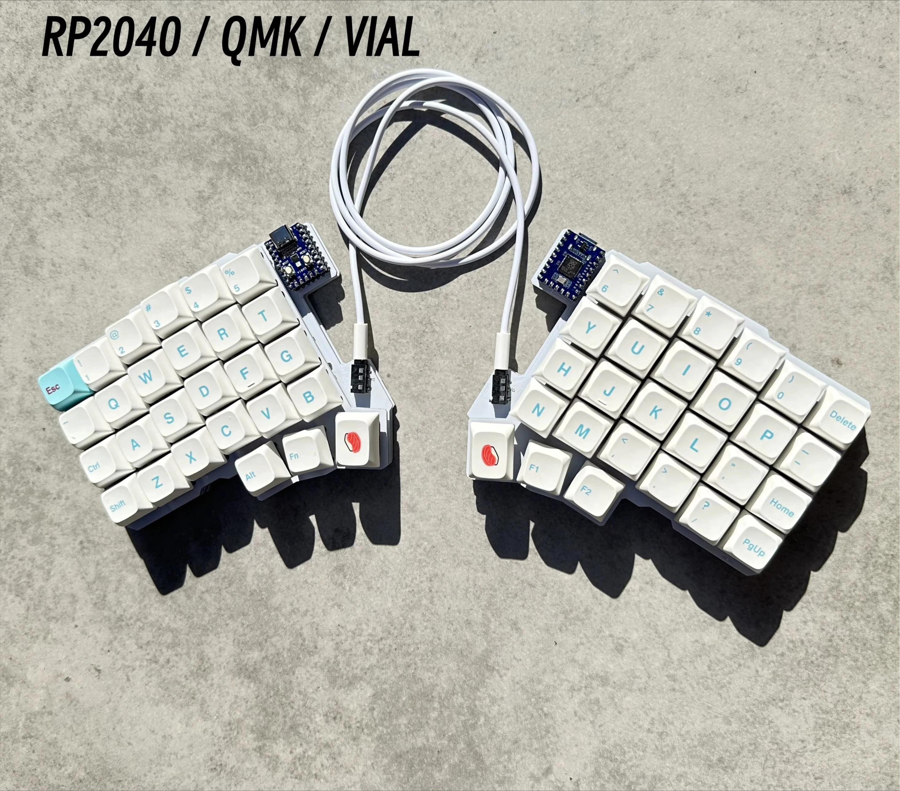 apply to 54 split keyboard with split hands ergonomic QMK split hot swappable VIAL left and right hand keyboards